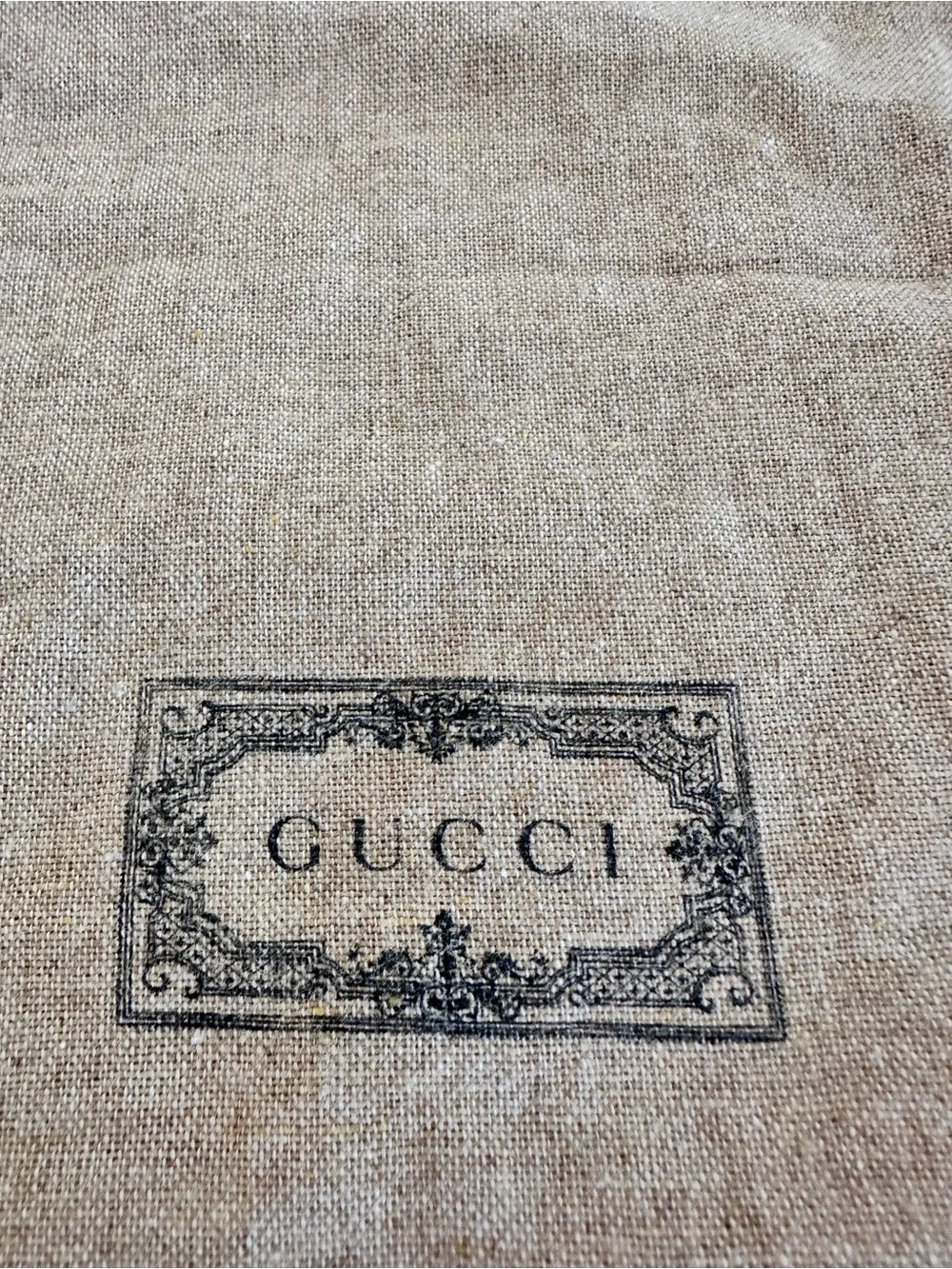 Gucci shoes dust bag- looks organic fabric bag from Gucci Authentic dust bag